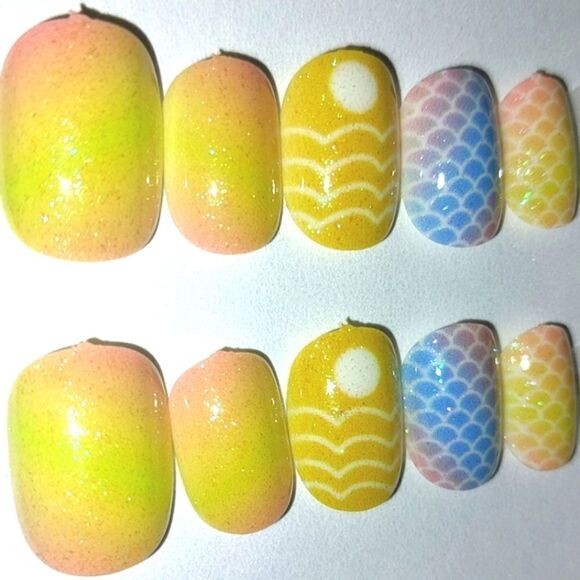 Kids custom 10pc  press on nails for girls and teens - Picture 1 of 6